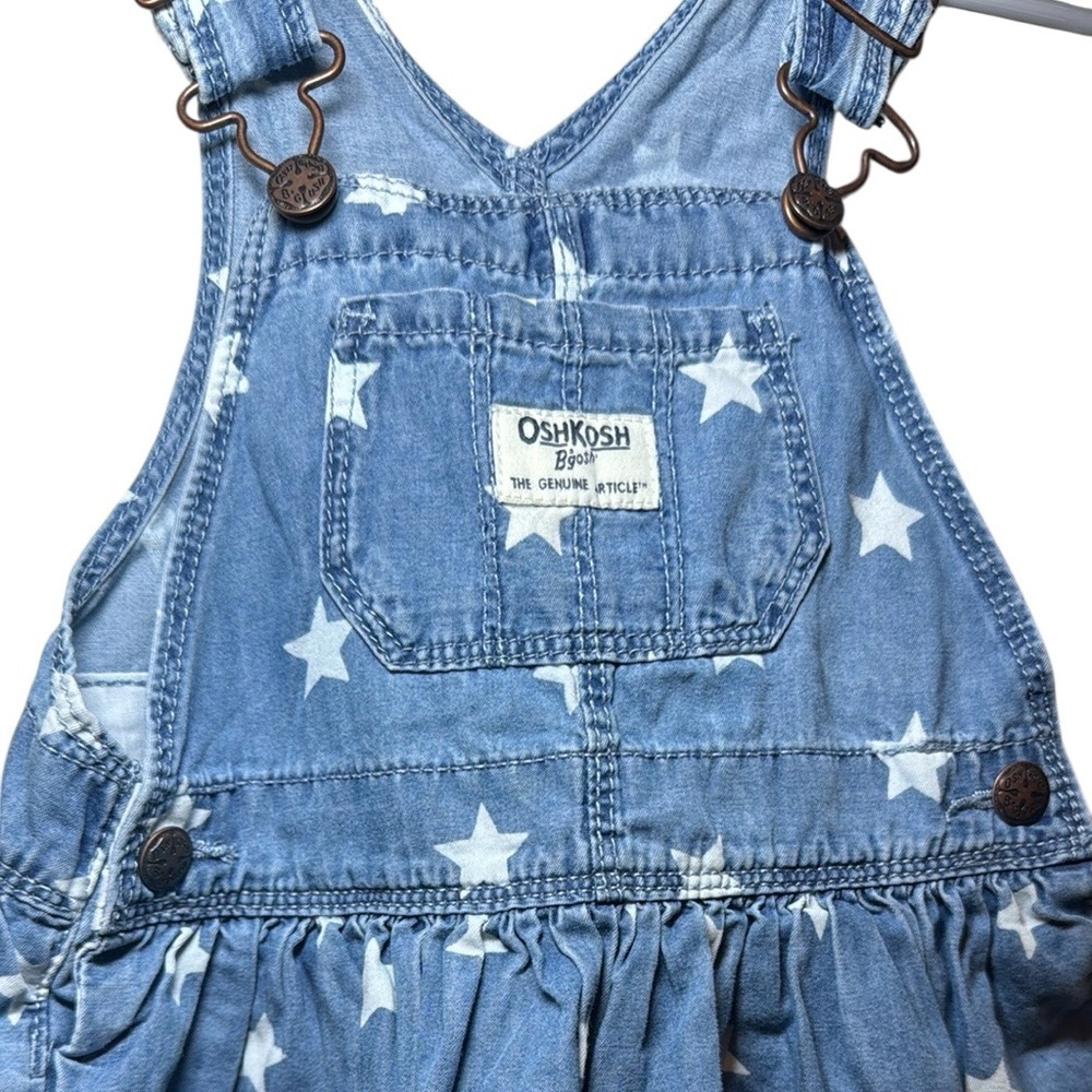 Oshkosh B’gosh Baby Girl Starry Denim Skirtall Size 18 Months - Picture 6 of 9